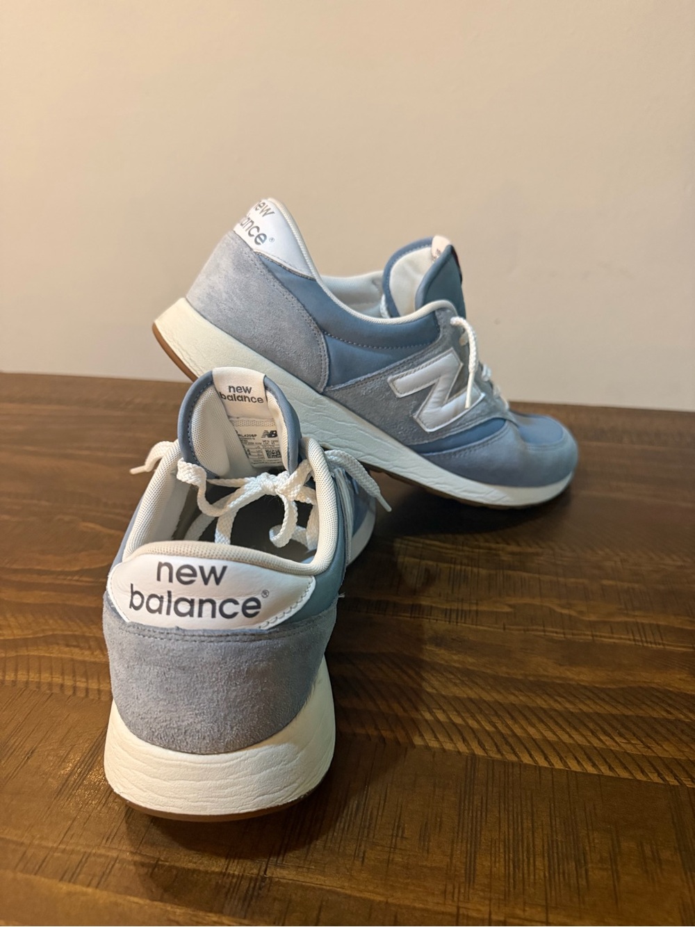 New Balance Light Blue and White Classic Sneakers
